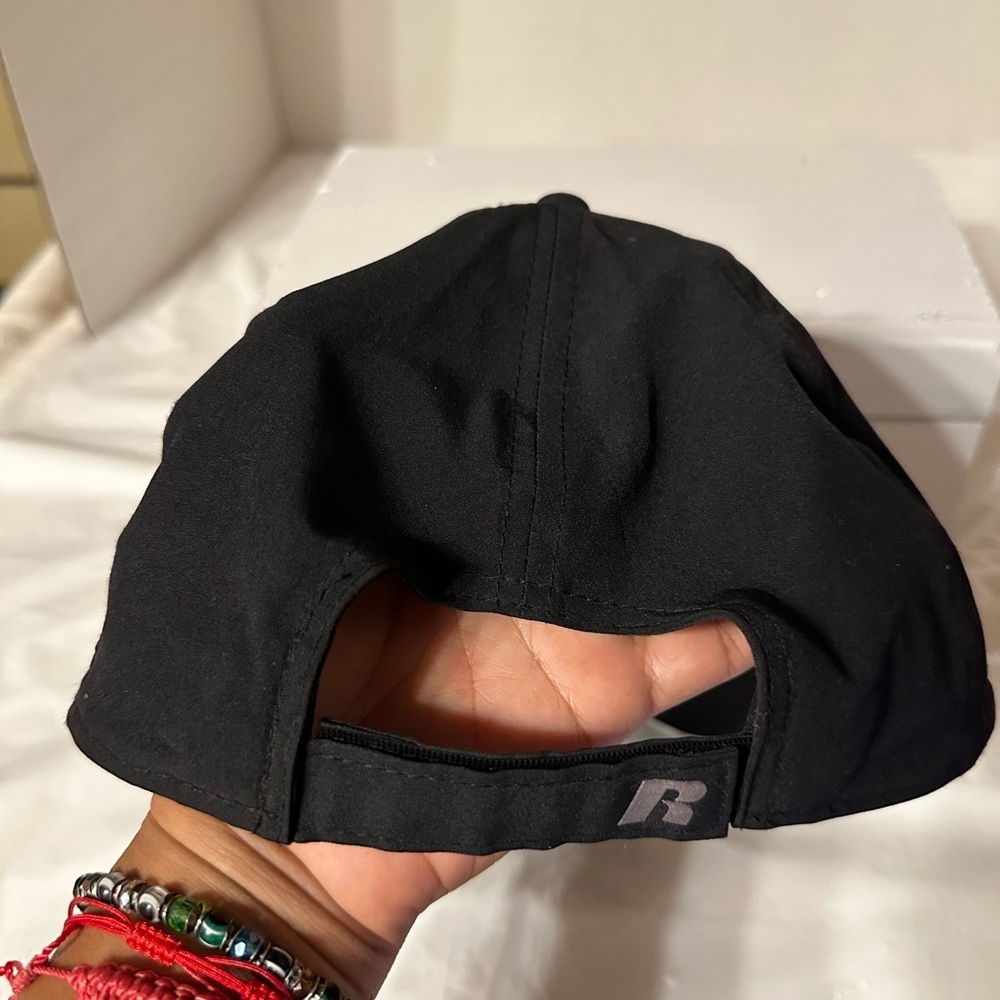 Russell Unisex Black Cap with Reflective Trim - Picture 4 of 7